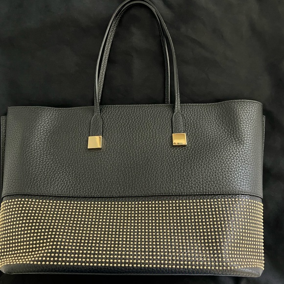 Escada large leather shopping bag with gold studs - Picture 7 of 11